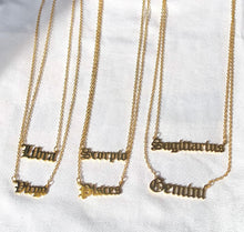 Load image into Gallery viewer, Zodiac Sign Necklaces