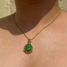 Load image into Gallery viewer, Green Buddha necklace
