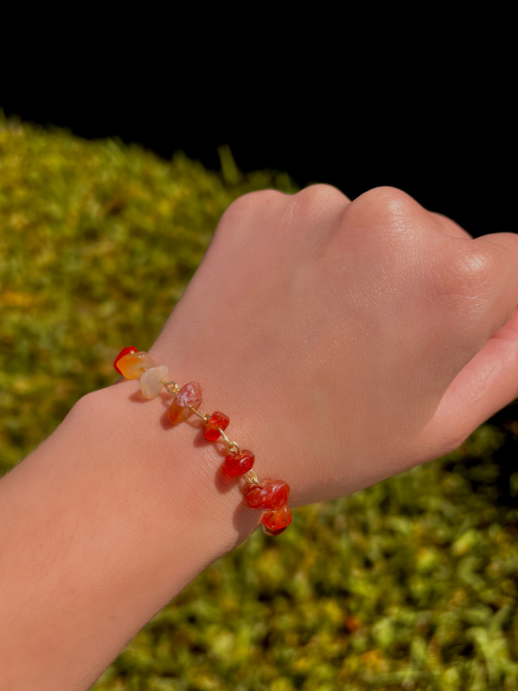 Carnelian Chain Link Bracelet